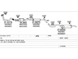MTS C310048006926 išmetimo sistema 
 Išmetimo sistema -> Išmetimo sistema, visa