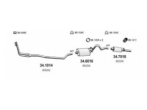ASSO ART1763 išmetimo sistema 
 Išmetimo sistema -> Išmetimo sistema, visa