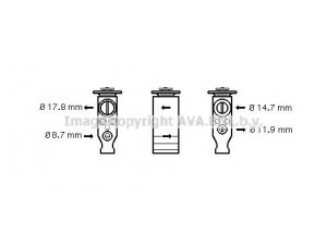 AVA QUALITY COOLING PE1357 išsiplėtimo vožtuvas, oro kondicionavimas
6461H5, 6461H6