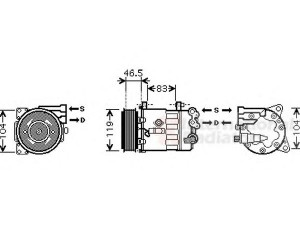 VAN WEZEL 4000K326 kompresorius, oro kondicionierius 
 Oro kondicionavimas -> Kompresorius/dalys
6453WT, 6453OZ, 6453QS, 6453QY