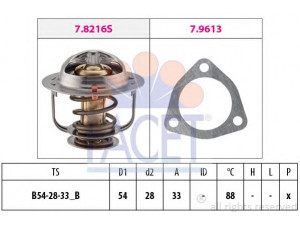 FACET 7.8535 termostatas, aušinimo skystis 
 Aušinimo sistema -> Termostatas/tarpiklis -> Thermostat