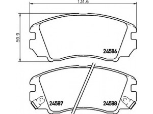HELLA 8DB 355 013-521 stabdžių trinkelių rinkinys, diskinis stabdys 
 Techninės priežiūros dalys -> Papildomas remontas
581013KA40, 581012GB00, 581013KA40