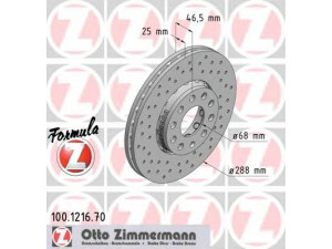 ZIMMERMANN 100.1216.70 stabdžių diskas 
 Dviratė transporto priemonės -> Stabdžių sistema -> Stabdžių diskai / priedai
4A0 615 301 C, 4A0 615 301 D, 4A0 615 301 E