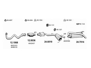 ASSO ART1253 išmetimo sistema 
 Išmetimo sistema -> Išmetimo sistema, visa