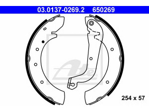 ATE 03.0137-0269.2 stabdžių trinkelių komplektas 
 Techninės priežiūros dalys -> Papildomas remontas
4241 H9, 95 643 714, 9941210, 9943935