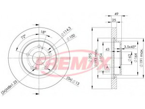FREMAX BD-4803 stabdžių diskas 
 Stabdžių sistema -> Diskinis stabdys -> Stabdžių diskas
55211-65J00