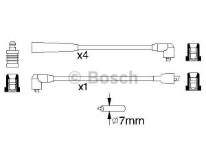 BOSCH 0 986 357 136 uždegimo laido komplektas 
 Kibirkšties / kaitinamasis uždegimas -> Uždegimo laidai/jungtys