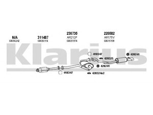 KLARIUS 030278E išmetimo sistema 
 Išmetimo sistema -> Išmetimo sistema, visa