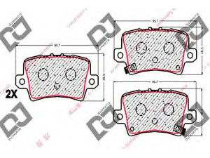 DJ PARTS BP1769 stabdžių trinkelių rinkinys, diskinis stabdys 
 Techninės priežiūros dalys -> Papildomas remontas
43022-SMG-E00, 43022-SMG-E01, 43022SMGE00