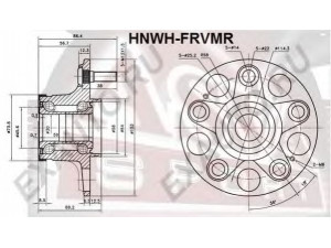ASVA HNWH-FRVMR rato stebulė 
 Ašies montavimas/vairavimo mechanizmas/ratai -> Rato stebulė/montavimas -> Rato stebulė
42200-SJF-951