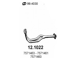 ASSO 12.1022 išleidimo kolektorius 
 Išmetimo sistema -> Išmetimo vamzdžiai
7074818, 7571460, 7571461, 7571463