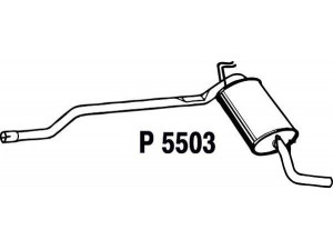 FENNO P5503 galinis duslintuvas 
 Išmetimo sistema -> Duslintuvas
SE021115201G, SE021115315A
