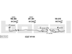 BOSAL 034.172.51 išmetimo sistema 
 Išmetimo sistema -> Išmetimo sistema, visa