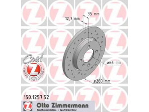 ZIMMERMANN 150.1257.52 stabdžių diskas 
 Dviratė transporto priemonės -> Stabdžių sistema -> Stabdžių diskai / priedai
3411 1 154 747, 3411 6 752 434