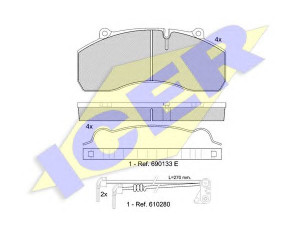 ICER 151423-118 stabdžių trinkelių rinkinys, diskinis stabdys 
 Techninės priežiūros dalys -> Papildomas remontas
7 258 57, RS188923057317900