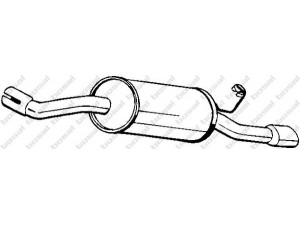 BOSAL 154-707 galinis duslintuvas 
 Išmetimo sistema -> Duslintuvas
1020058, 6880569, 6880657