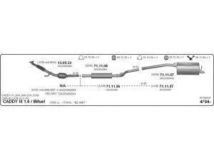 IMASAF 587000035 išmetimo sistema 
 Išmetimo sistema -> Išmetimo sistema, visa