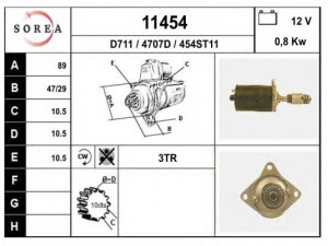 EAI 11454 starteris
70AB11001AA, 71AB11001AA