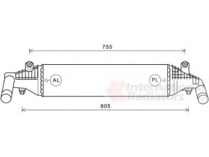 VAN WEZEL 27004267 tarpinis suslėgto oro aušintuvas, kompresorius
Y601-13-550C, Y60113550A, Y60113550B