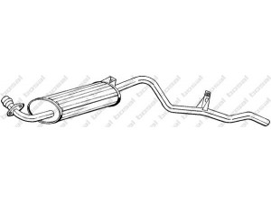 BOSAL 281-837 galinis duslintuvas 
 Išmetimo sistema -> Duslintuvas
MB 313490, MB 376490, MB 376580