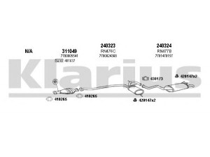 KLARIUS 720637E išmetimo sistema 
 Išmetimo sistema -> Išmetimo sistema, visa