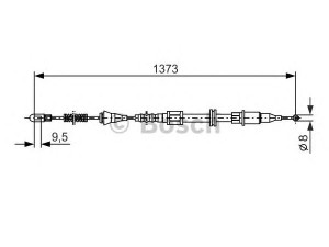 BOSCH 1 987 477 309 trosas, stovėjimo stabdys 
 Stabdžių sistema -> Valdymo svirtys/trosai
5 22 615, 5 22 643, 90445985, 90538700