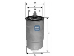 UFI 24.H2O.05 kuro filtras 
 Techninės priežiūros dalys -> Papildomas remontas
1906-94, 71771370, 77362258, 1906-93