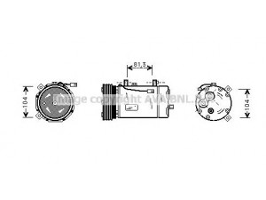 AVA QUALITY COOLING FDK267 kompresorius, oro kondicionierius 
 Oro kondicionavimas -> Kompresorius/dalys
1067110, 7340656, 95NW19D629BB