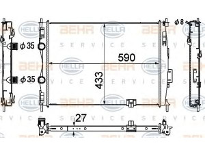 HELLA 8MK 376 753-681 radiatorius, variklio aušinimas
21400-JD100, 21400-JD900