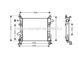 AVA QUALITY COOLING FDA2373 radiatorius, variklio aušinimas 
 Aušinimo sistema -> Radiatorius/alyvos aušintuvas -> Radiatorius/dalys
1231795, 1361841, 1S5H8005BA, 1S5H8005BB