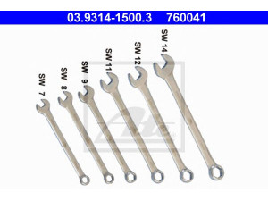 ATE 03.9314-1500.3 veržliarakčių komplektas, uždarais / atvirais galais