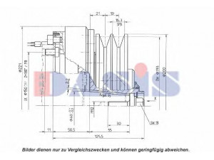 AKS DASIS 851192N magnetinė sankaba, oro kondicionieriaus kompresorius