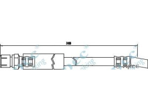 APEC braking HOS3356 stabdžių žarnelė 
 Stabdžių sistema -> Stabdžių žarnelės
90010524, 562343, 562343, 90010524