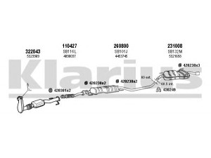 KLARIUS 750173E išmetimo sistema 
 Išmetimo sistema -> Išmetimo sistema, visa