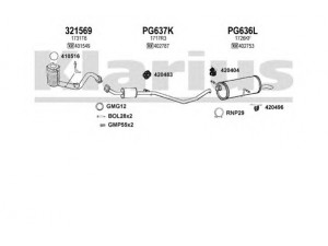 KLARIUS 630722U išmetimo sistema 
 Išmetimo sistema -> Išmetimo sistema, visa