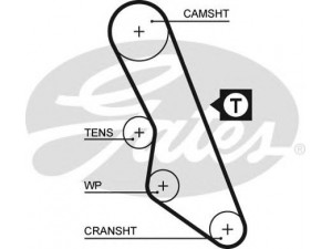 GATES 5413XS paskirstymo diržas 
 Techninės priežiūros dalys -> Papildomas remontas
0816.69, 081669, 14730110, 1473011080