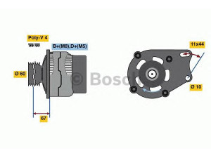 BOSCH 0 986 048 541 kintamosios srovės generatorius 
 Elektros įranga -> Kint. sr. generatorius/dalys -> Kintamosios srovės generatorius
46231695, 46407646, 46430524, 46519138