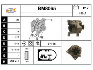 SNRA BM8065 kintamosios srovės generatorius 
 Elektros įranga -> Kint. sr. generatorius/dalys -> Kintamosios srovės generatorius