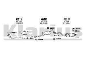 KLARIUS 600111E išmetimo sistema 
 Išmetimo sistema -> Išmetimo sistema, visa