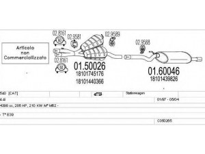 MTS C050265008353 išmetimo sistema 
 Išmetimo sistema -> Išmetimo sistema, visa