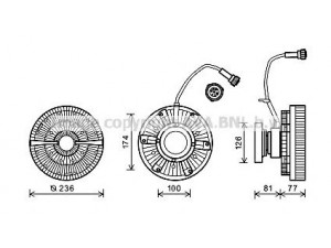 AVA QUALITY COOLING VLC056 sankaba, radiatoriaus ventiliatorius 
 Aušinimo sistema -> Radiatoriaus ventiliatorius
20466633, 20517745N, 20805992N