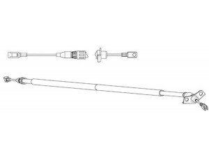 CEF VW02204 trosas, stovėjimo stabdys 
 Stabdžių sistema -> Valdymo svirtys/trosai
9014201885, 2D0609721