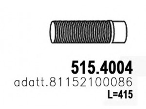ASSO 515.4004 lanksti žarna, išmetimo sistema 
 Išmetimo sistema -> Išmetimo vamzdžiai
81152100086