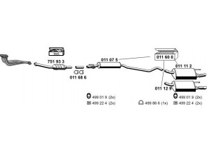 ERNST 050439 išmetimo sistema 
 Išmetimo sistema -> Išmetimo sistema, visa