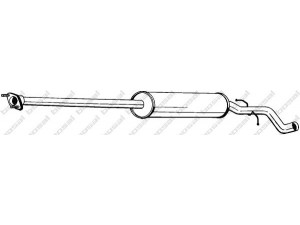 BOSAL 287-513 vidurinis duslintuvas 
 Išmetimo sistema -> Duslintuvas
8624765, 9492257