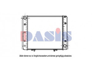 AKS DASIS 120450N radiatorius, variklio aušinimas 
 Aušinimo sistema -> Radiatorius/alyvos aušintuvas -> Radiatorius/dalys
1245000203, 1245008703, A1245000203