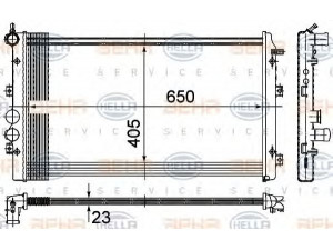HELLA 8MK 376 701-071 radiatorius, variklio aušinimas 
 Aušinimo sistema -> Radiatorius/alyvos aušintuvas -> Radiatorius/dalys
180 121 251 H