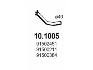 ASSO 10.1005 išleidimo kolektorius 
 Išmetimo sistema -> Išmetimo vamzdžiai
170263, 170291, 179291, 7910030920