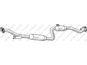 BOSAL 282-743 vidurinis duslintuvas 
 Išmetimo sistema -> Duslintuvas
MB 957940, MR 258145, XB 957940