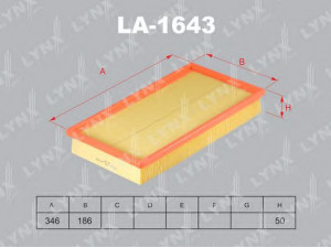 LYNXauto LA-1643 oro filtras 
 Techninės priežiūros dalys -> Techninės priežiūros intervalai
3528093, 35280932, 9141094, 91410944